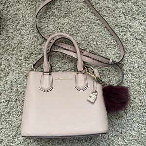 Michael Kors Blush Pink Satchel with Charm